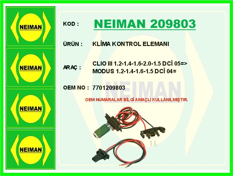KLİMA KONTROL ELEMANI CLIO III 1.2-1.4-1.6-2.0-1.5 DCİ 05 > MODUS 1.2-1.4-1.6-1.5 DCİ 04