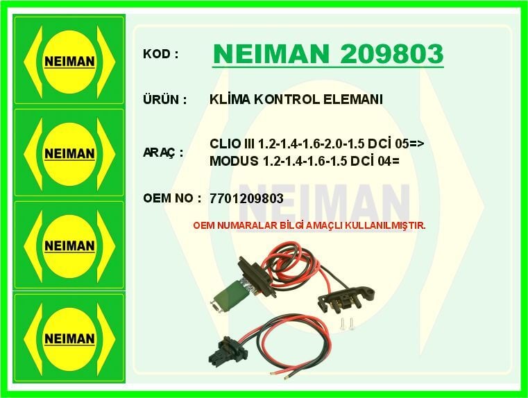 KLİMA KONTROL ELEMANI CLIO III 1.2-1.4-1.6-2.0-1.5 DCİ 05 > MODUS 1.2-1.4-1.6-1.5 DCİ 04
