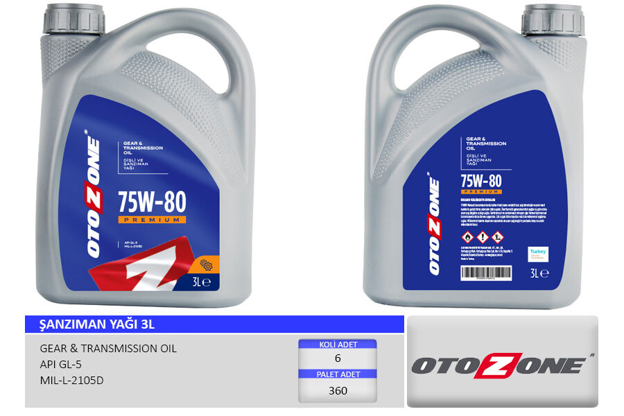 ŞANZIMAN YAĞI 75W-80 3 LT GL-5
