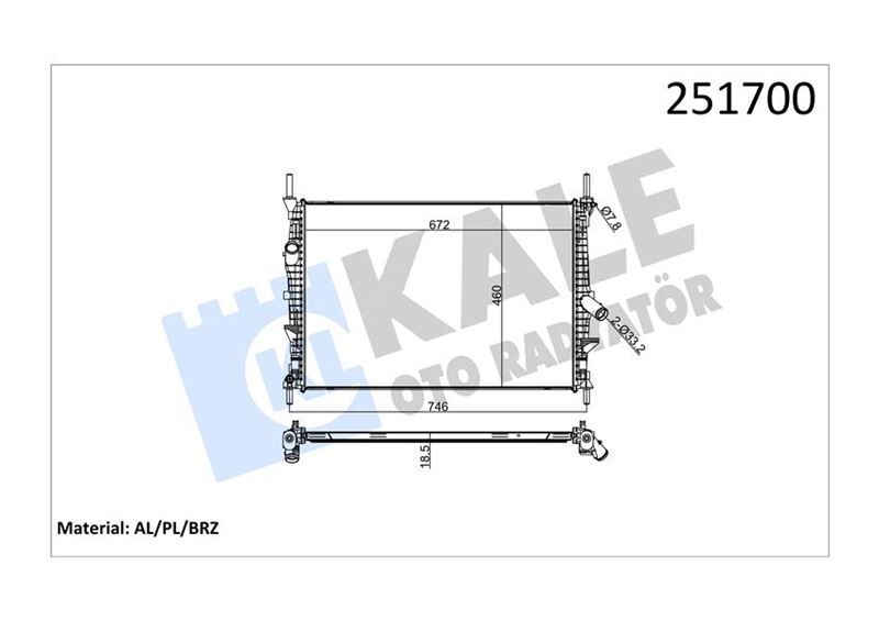 SU RADYATÖRÜ FORD TRANSİT 06> 2.2-2.4 TDCİ KLİMASIZ