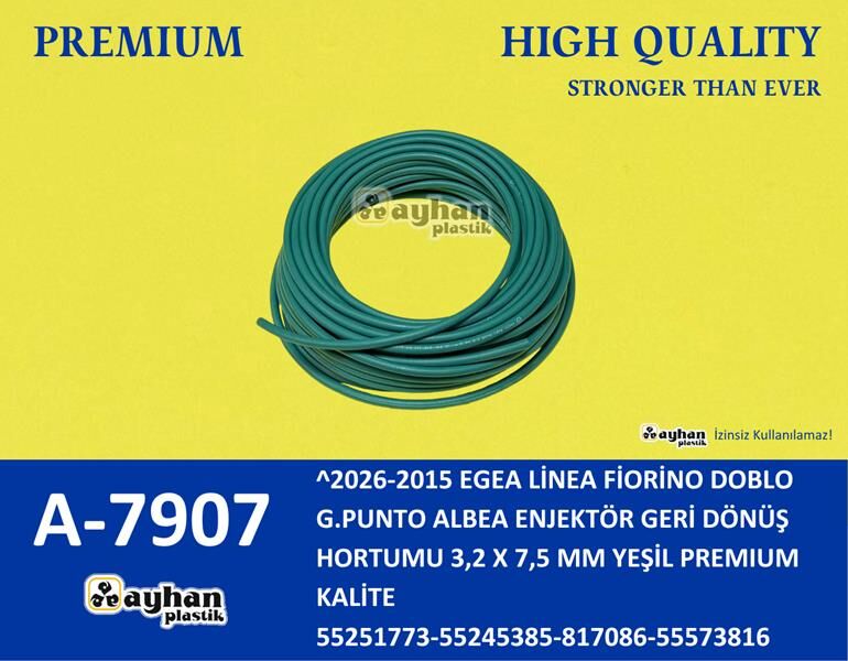 ENJEKTÖR YAKIT GERI DÖNÜŞ HORTUMU OPEL ASTRA H-J CORSA D-E MERIVA A-COMBO-AGILA B 1.3 CDTI FIAT 500 1.3 MJT 95PS 1248CC-DOBLO 1.3 MJT 16 > ürün uzunluğu 25 metre