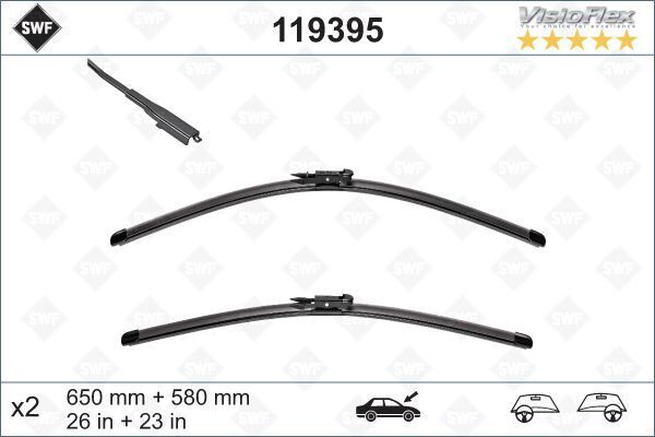 SILECEK SUPURGESI TAKIMI 650mm / 580mm MERCEDES W169 W414 SWF
