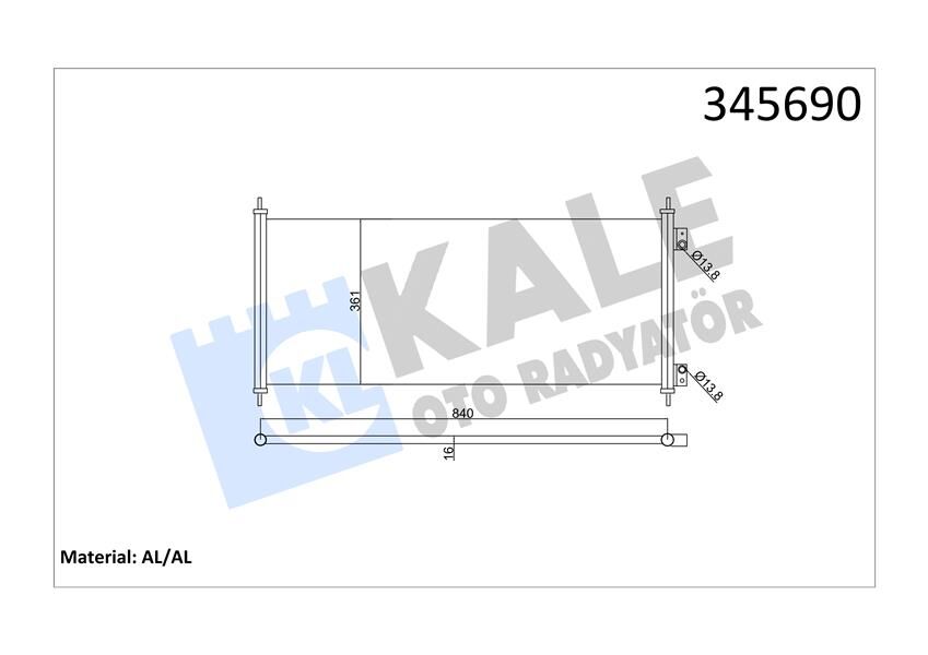 KLIMA RADYATORU KONDANSER TRANSIT V184 2.0TDCI 2.4 TDCI 00>06