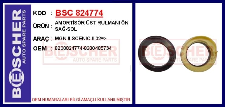 AMORTİSÖR ÜST RULMANI ÖN SAĞ-SOL MGN II-SCENIC II 02 >