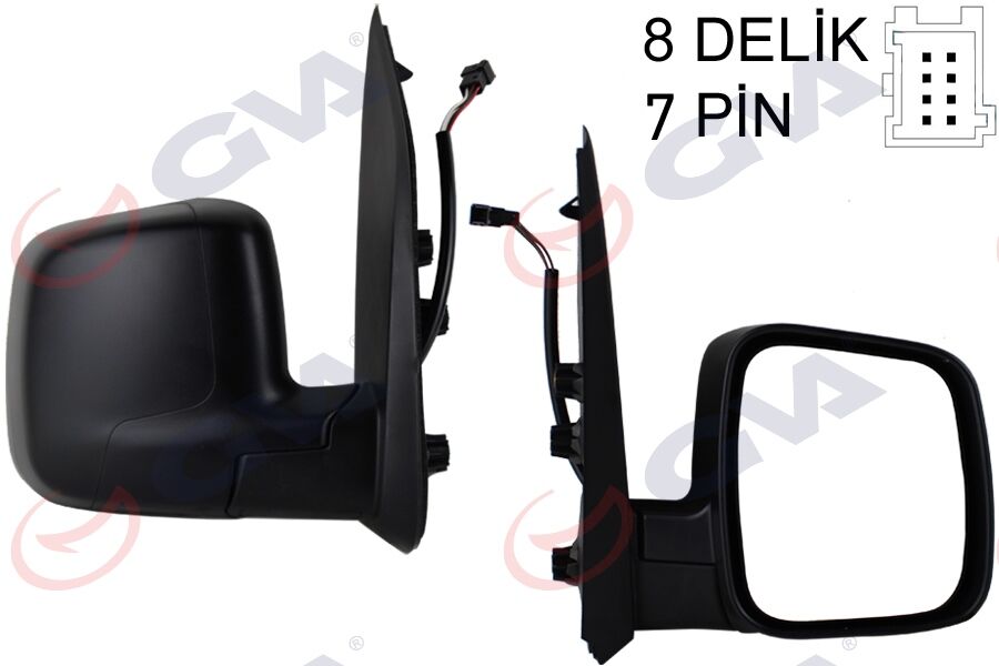 DIŞ DİKİZ AYNASI SAĞ FIORINO-BIPPER-NEMO 07> ELEKTRİKLİ ISITMALI SENSÖRLÜ KONVEKS 7 FİŞ VM-6115EHSR