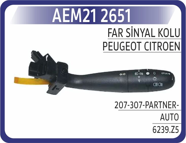 FAR SİNYAL KOLU PEUGEOT 207-307-PARTNER-AUTO