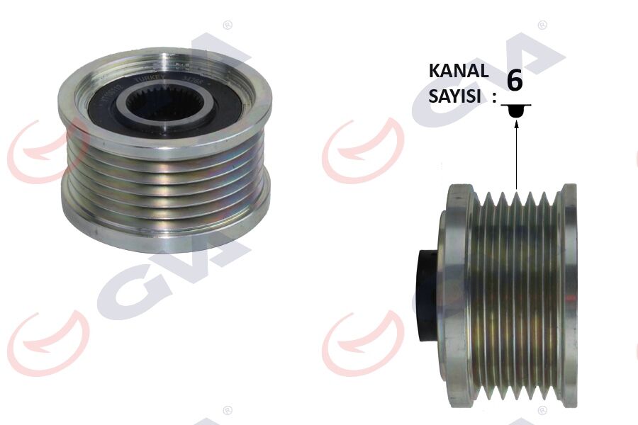 ALTERNATÖR KASNAĞI FIAT BRAVO II 06> DOBLO III 10> LİNEA 09> PUNTO 05> STILO 04>07 DUCATO 11> 1.6D MJET 1.9D MJET 2.0D MJET 6 KANAL