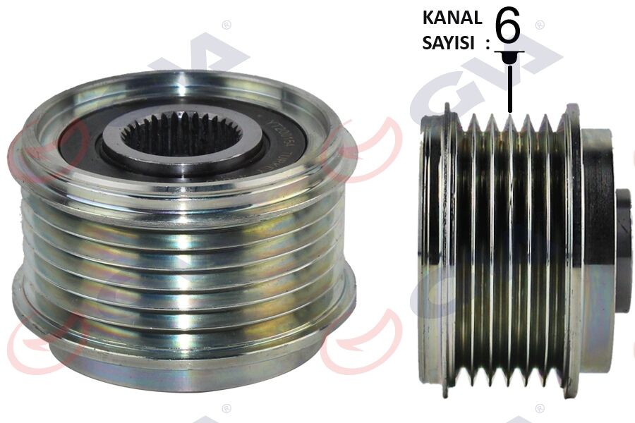 ALTERNATÖR KASNAĞI RENAULT CLIO IV 12> CAPTUR I 13> CLIO V 19> FLUENCE 09>12 KANGOO II 08> MEGANE II-III-IV TALISMAN 15>KADJAR 15>DACIA DUSTER 10>DOKKER 12>NISSAN JUKE 10> 1.5dCi 6 KANAL