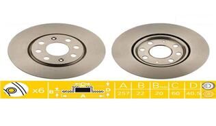 ÖN FREN AYNASI CORSA D 07> CORSA E 14> ADAM 13> FIAT PUNTO EVO 09> GRANDE PUNTO 05> 257x22x4DL HAVA LI