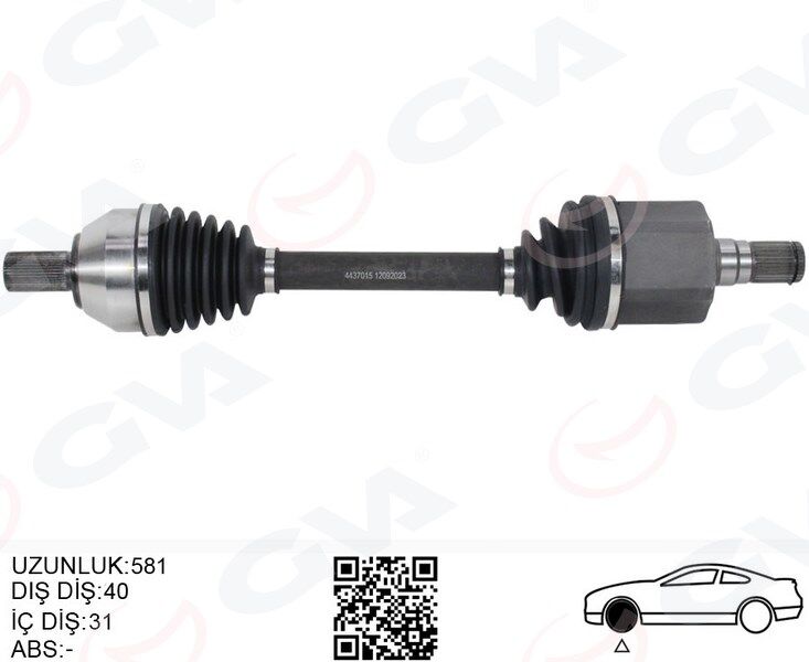 ÖN AKS KOMPLE SOL FORD MONDEO 2.0 TDCI 07>14 OTOM.