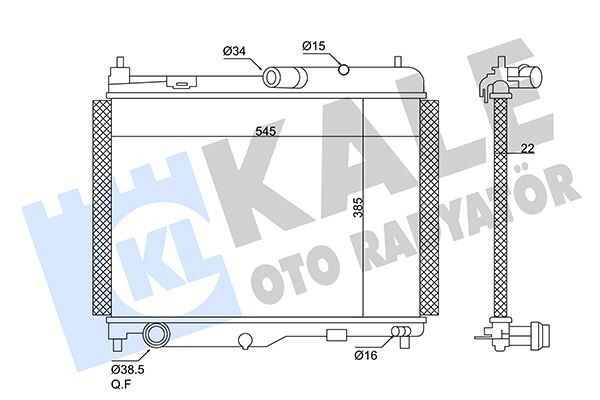 SU RADYATÖRÜ FORD FIESTA-ECOSPORT 17> 1.0 ECOBOOST GN118005CB-GN118005CC-GN118005CD