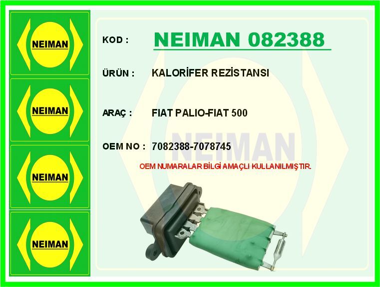 KALORİFER REZİSTANSI FIAT PALIO-FIAT 500