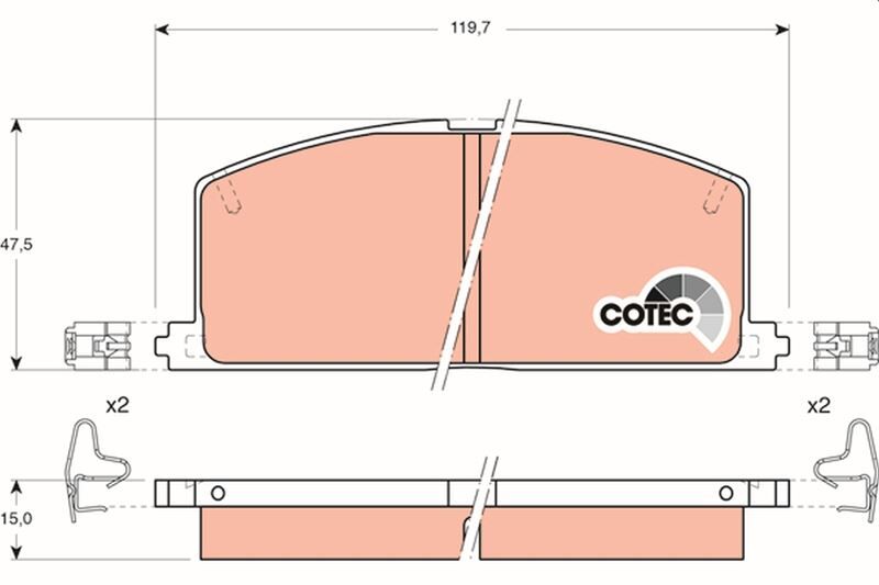 ÖN FREN BALATA TOYOTA COROLLA 1.6L 4A-F AE92 88-91 / COROLLA 1.3L 2E EE90 EE100 88-98 / STARLET 1.3L 4E-FE EP91 96-98