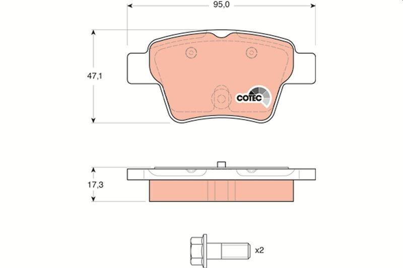ARKA FREN BALATASI PEUGEOT P307 00> P307 SW 02> P307 CC 03> P207 06> CITROEN C4 04>08> KÜÇÜK TİP