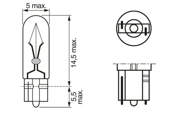 1987302931 AMPUL ECO 12V 1.2W KÜÇÜK DİPSİZ GÖSTERGE DUYSUZ W2x4.6d