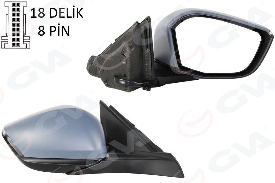 DIŞ DİKİZ AYNASI SAĞ OPEL ASTRA L 22> PEUGEOT P308 22> MANUEL KATLANIR