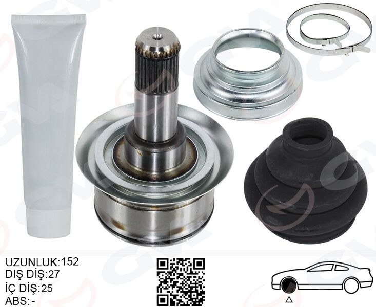 AKS KAFASI ARKA SAĞ/SOL BMW F10 F12 F13 F06 152MM DİFERANSİYEL DİŞ 27