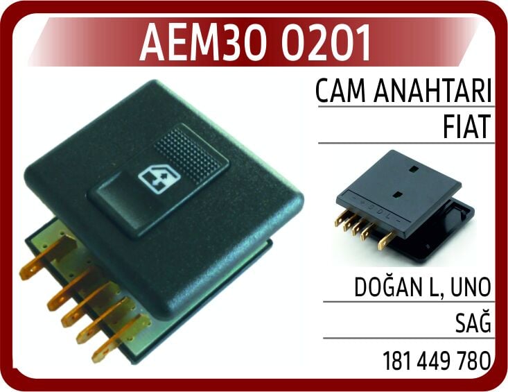 CAM ANAHTARI FIAT DOĞAN L-UNO SAĞ 89-93