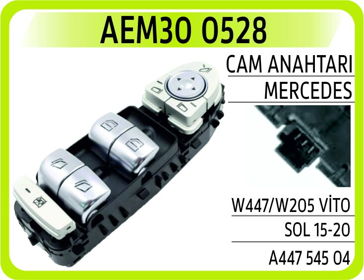 CAM ANAHTARI MERCEDES W447/W205 VİTO SOL 15-20