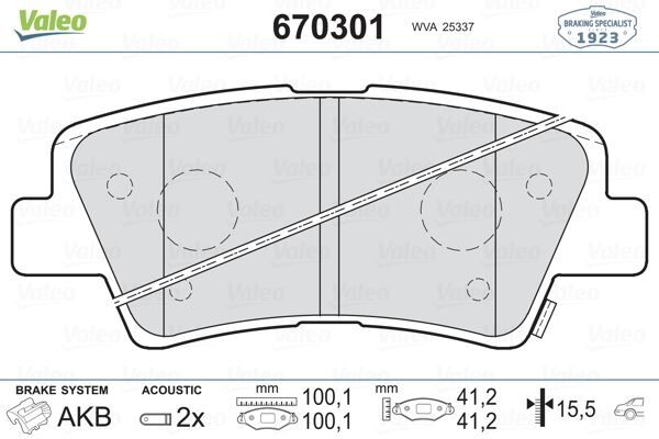 ARKA FREN BALATA HYUNDAI ACCENT BLUE 1.4L 1.6L benzinli 10-> 1.6L CRDi dizel 10-> / ELANTRA 1.6L D4FB 11-> / KIA RIO 1.4L D4FC dizel - 6 vites 14-> / SOUL 1.6L CVVT 09->