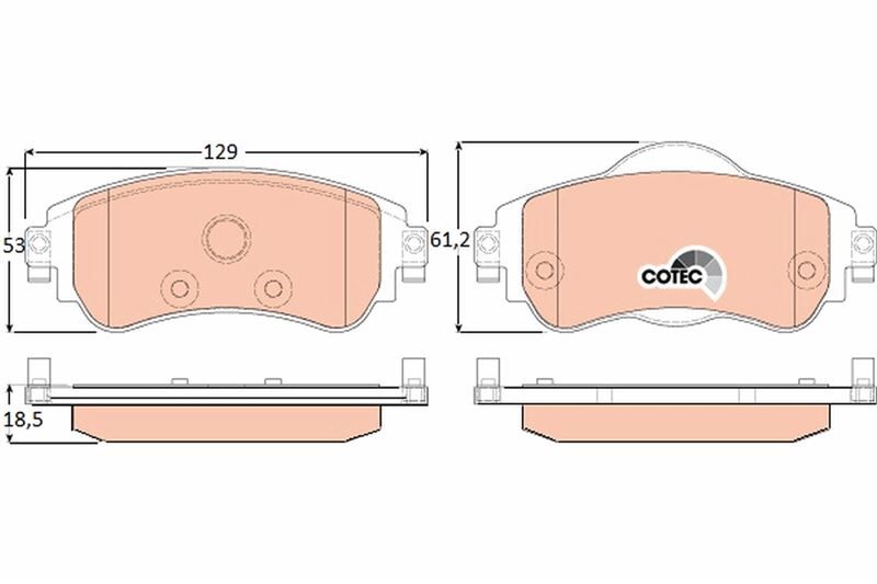 ÖN FREN BALATASI CITROEN C4 B7 1.4 VTI 09 > C4 1.6 HDI 11/2009 > DS4 1.6 HDI 1. 4.2011 >