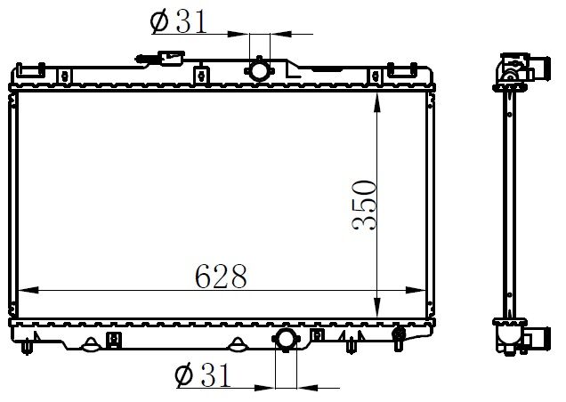 RADYATOR BRAZİNG MT 347X628X16 COROLLA E11 1997 646281