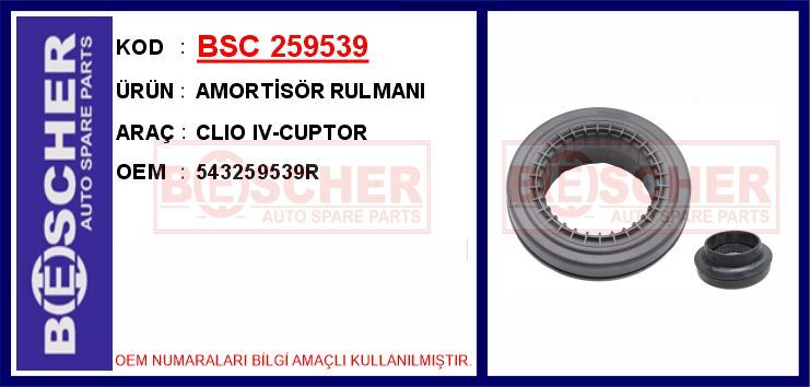 AMORTİSÖR ÜST RULMANI CLIO III 05>12 CLIO IV 12> MODUS 04> CAPTUR 13>