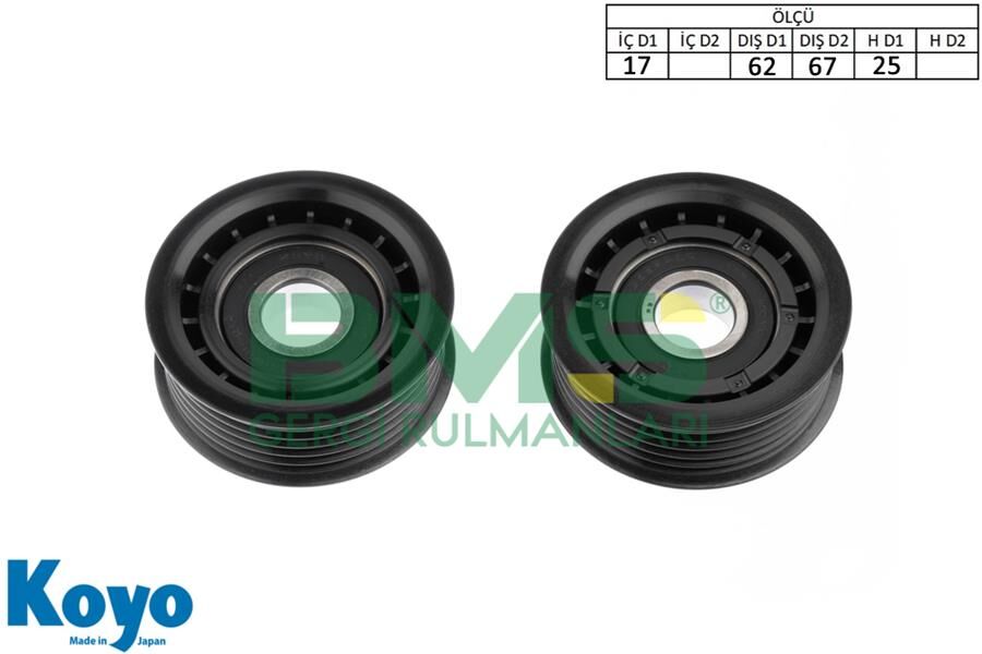 ALTERNATÖR GERGİ RULMANI FOCUS III 11>17 MONDEO IV 11>15 1.6 ECOBOOST KUGA II 14>17 VOLVO S60 I I T3-T4 10>12 S80 II 10>12 T4 V40 12>14 T4 V60 I 10>15 T3-T4 TEK RULMAN