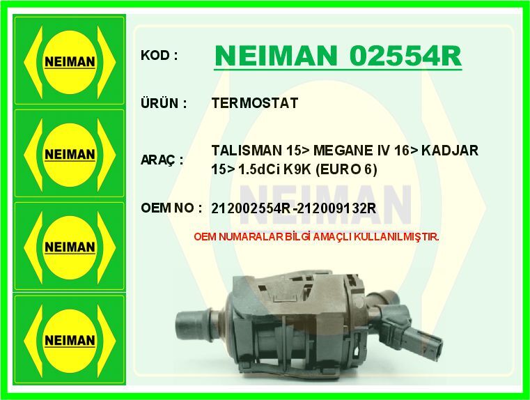 TERMOSTAT 45 C RENAULT TALISMAN 15> MEGANE IV 16> KADJAR 15> 1.5dCi K9K EURO 6 AD BLUE