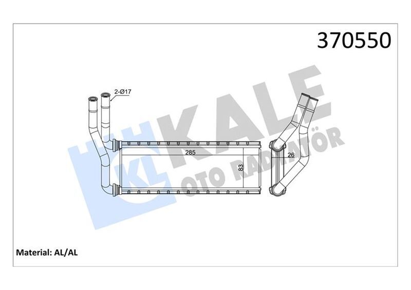 KALORİFER RADYATÖRÜ MITSUBISHI CANTER FUSO 3.0L 4P10 Euro5 TFA35. TFA35L. TFB75. TFB75L. TFB85. TFB8 5L. FEB91 12-17- ALEMİNYUM