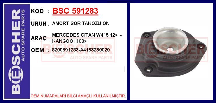 AMORTISOR TAKOZU ON MERCEDES CITAN W415 12> - KANGOO III 08>