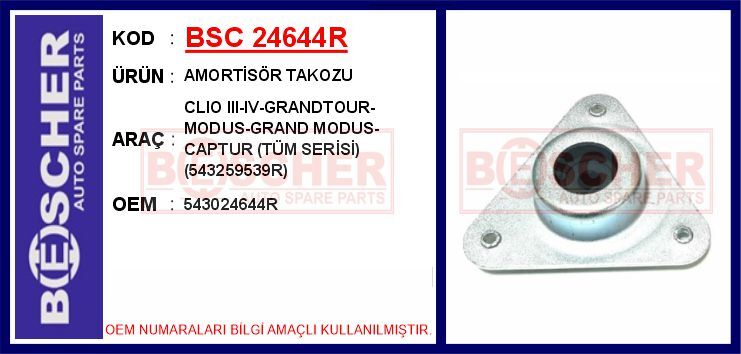 AMORTİSÖR TAKOZU CLIO III-IV-GRANDTOUR-MODUS-GRAND MODUS-CAPTUR TÜM SERİSİ 543259539R