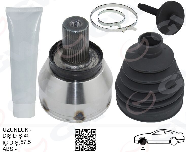 AKS KAFASI DIŞ ÖN SAĞ-SOL S60 II 10>V70 III 07-16 GALAXY 2.0 TDCi 06-15 MONDEO IV 2.0 TDCI 07-14