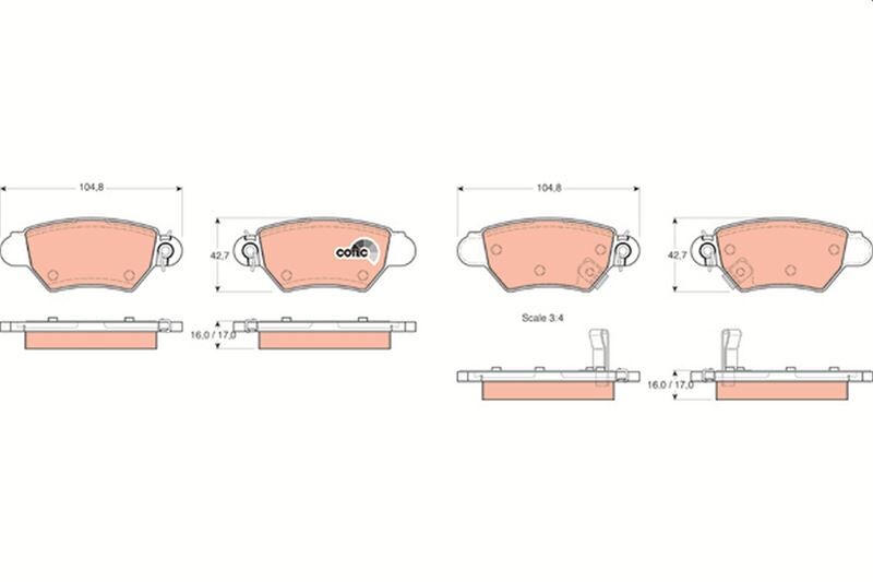 ARKA FREN DİSK BALATA ASTRA G 98>05 ZAFIRA A 98>05 CORSA C-COMBO C 03>09