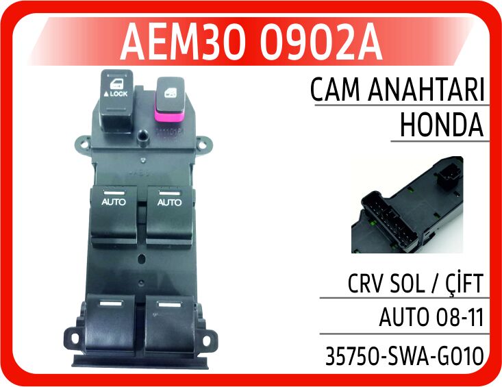 CAM AÇMA DÜĞMESİ SOL TAKIM HONDA CR-V 2.0L 2.2L R20A2 N22A2 RE5 RE6 kasa 07-12