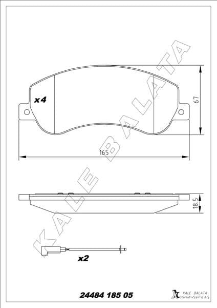 ON FREN BALATASI TRANSIT V348 11>14 A.CEKER VW AMAROK 2.0TDI 10> AKSESUARLI IKAZ FISI CIVATA YAY