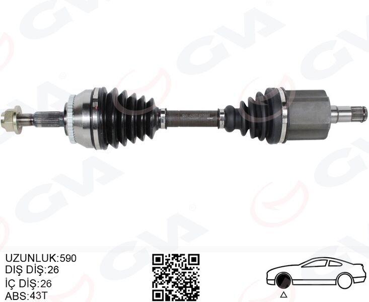 ÖN AKS KOMPLE SOL VOLVO S40 I V40 I 1.8-2.0 97>04
