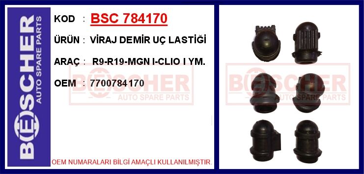 VİRAJ DEMİR UÇ LASTİĞİ R9-R19-MGN I-CLIO I YM.