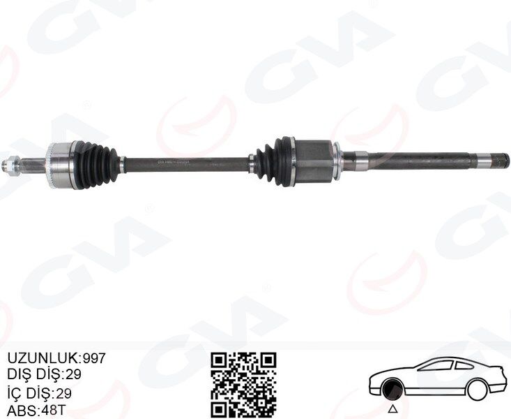 KOMPLE AKS ÖN SAĞ DISCOVERY 3 L319 DISCOVERY 4 L319 R.R SPORT I L320 997MM