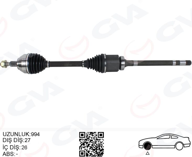 ON AKS KOMPLE SAG KUGA I 08>13 2.0 TDCI