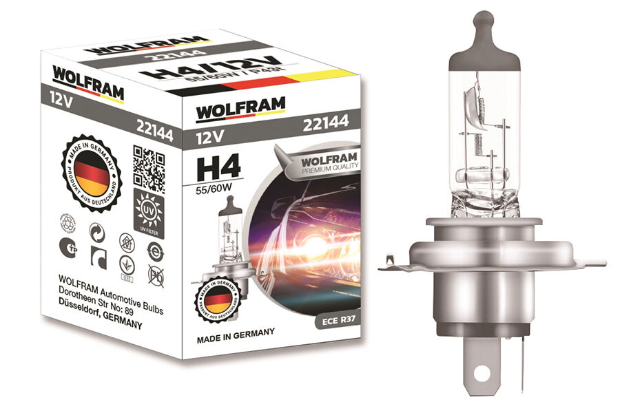 AMPUL 12V H4 60/55 P43t STANDART IŞIK TIRNAKLI P43t 64193