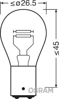 AMPUL 12V 1016 STOP 21/4W YAKIN TIRNAK ÇİFT DUY ŞAŞI TIRNAK