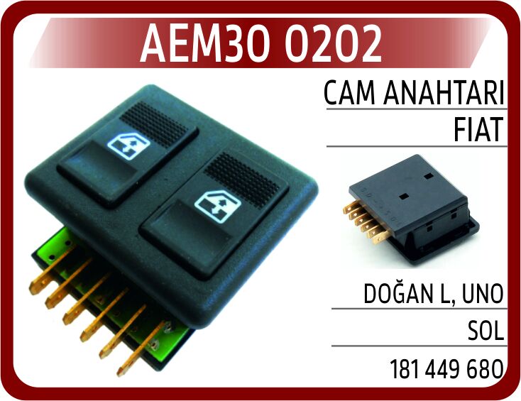CAM ANAHTARI FIAT DOĞAN L-UNO SOL 89-93