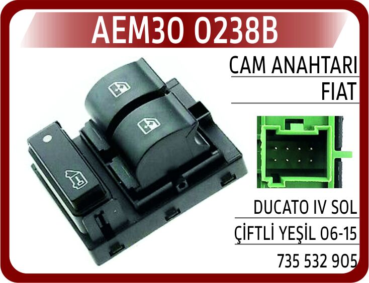 CAM ANAHTARI FIAT DUCATO IV SOL ÇİFTLİ YEŞİL 06-15