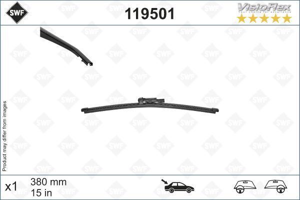SILECEK SUPURGESI ARKA 380mm LAND ROVER RANGE ROVER SPORT II L494 SWF