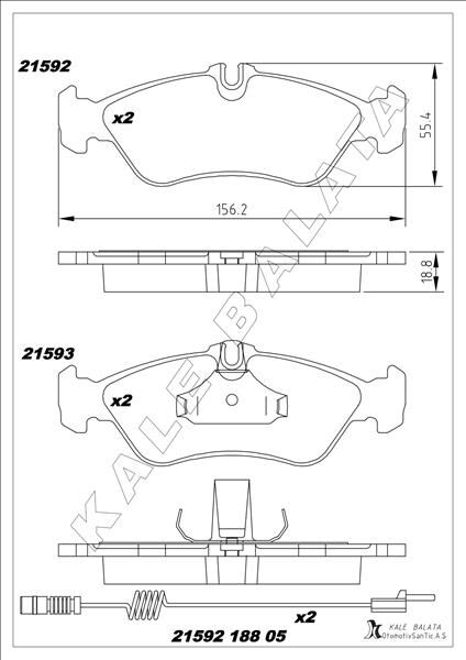 FREN BALATASI ARKA MERCEDES SPRINTER B901>B904 . VW LT 28-35-46