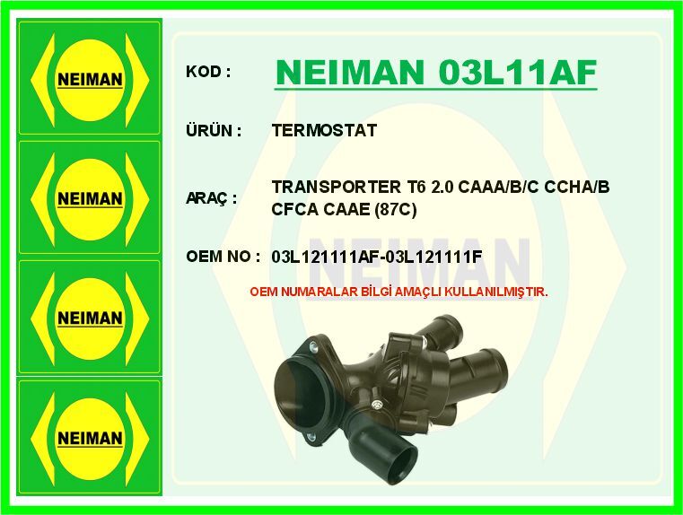 TERMOSTAT TRANSPORTER T6 2.0 CAAA/B/C CCHA/B CFCA CAAE 87C