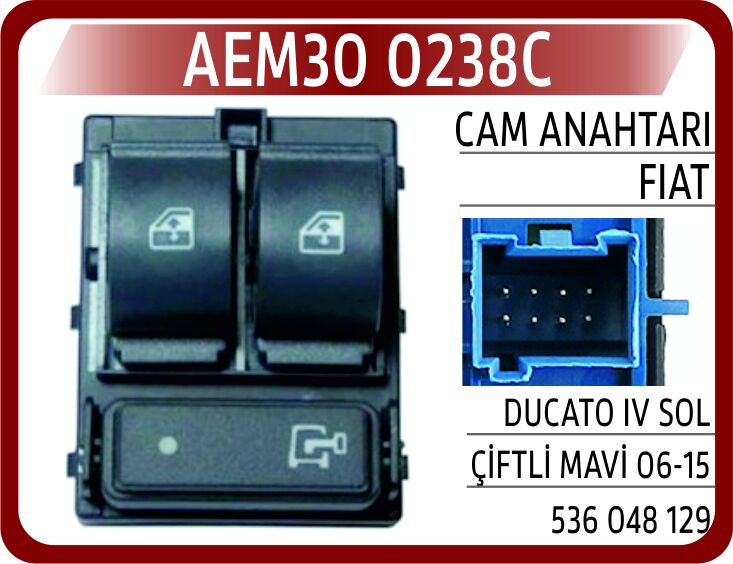 CAM ANAHTARI FIAT DUCATO IV SOL ÇİFTLİ MAVİ 06-15