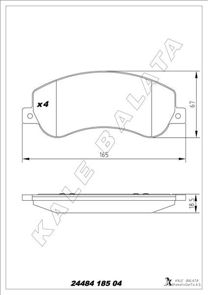 ON FREN BALATASI TRANSIT V348 06>14 A.CEKER 11 /> VW AMAROK 2.0TDI 10> FİŞSSİZ