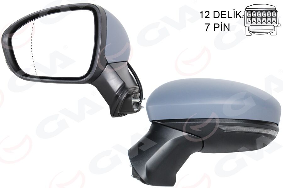 DIŞ AYNA SOL ELEKTRİKLİ ASTARLI KAPAKLI ISITMALI RENAULT CAPTUR II 20>